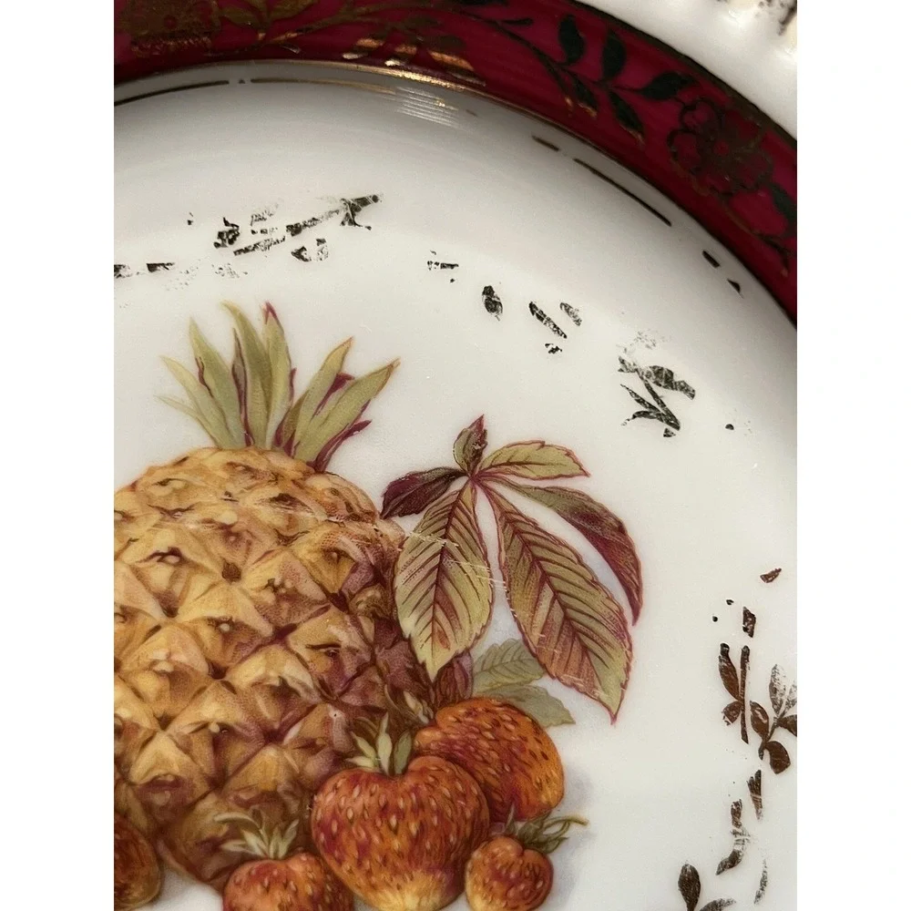 Vintage Winterling Bavaria Plates Fruit Pierced/Reticulated Set of 7 Pcs